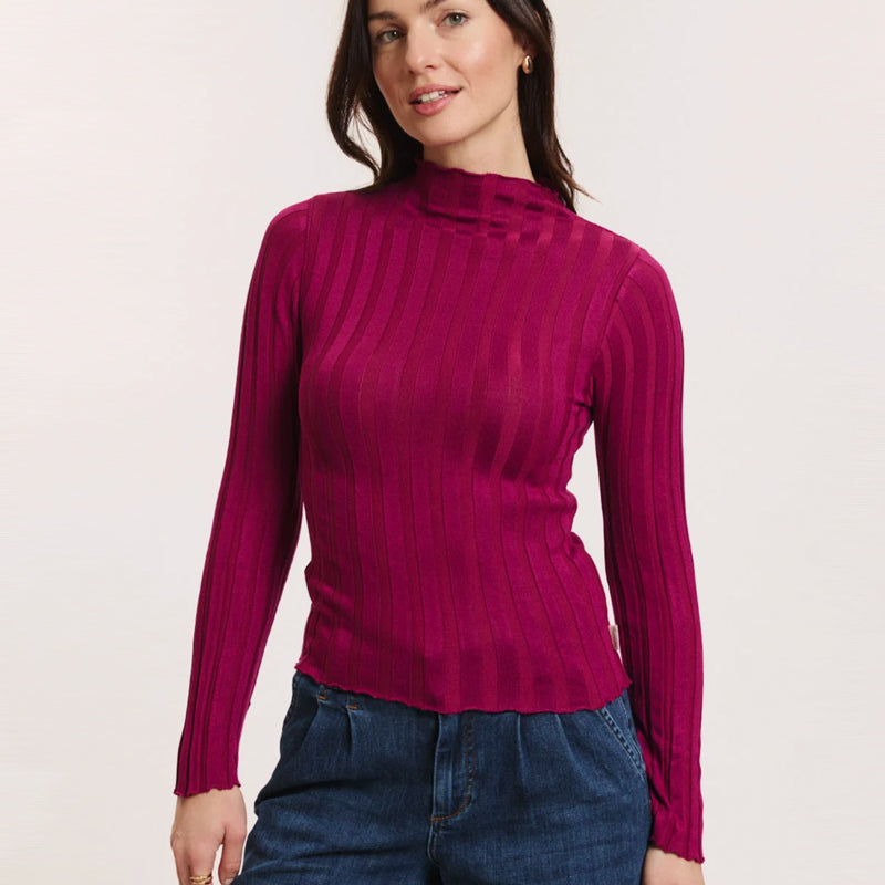 TRANQUILLO coltrui rib shirt CAROL FRAMBOOS van tencel