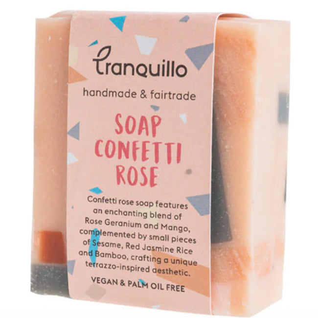 TRANQUILLO zeep CONFETTI ROSE 100 gr ZERO WASTE