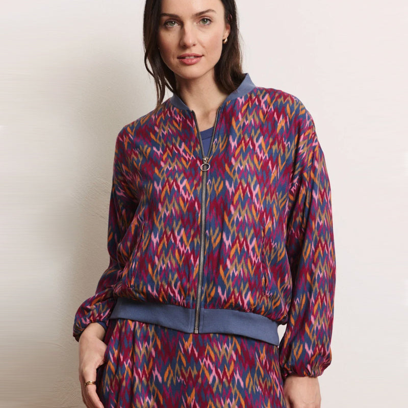 TRANQUILLO Jacke RUMI RED Bio-Baumwolle Musselin