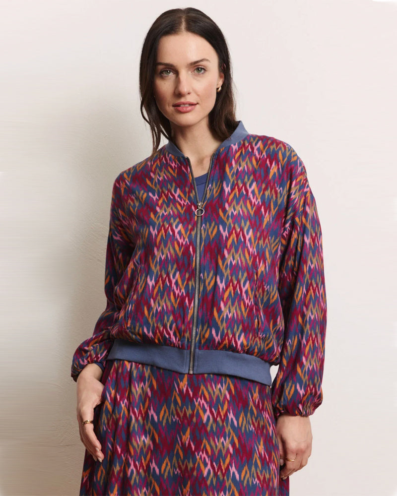 TRANQUILLO Jacke RUMI RED Bio-Baumwolle Musselin