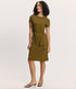 TRANQUILLO jurk met strik OLIVIA PAUW ecovero jersey