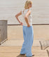 TRANQUILLO linnen broek met plooien BLUE
