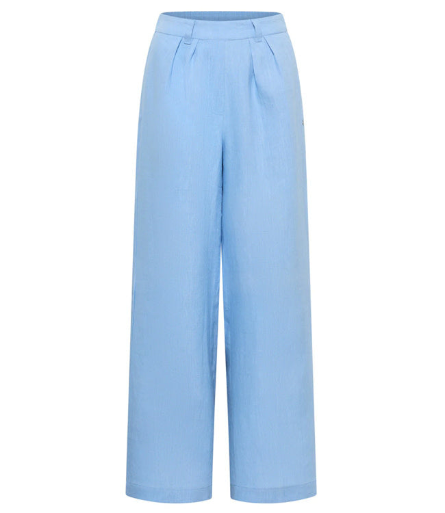 TRANQUILLO linnen broek met plooien BLUE