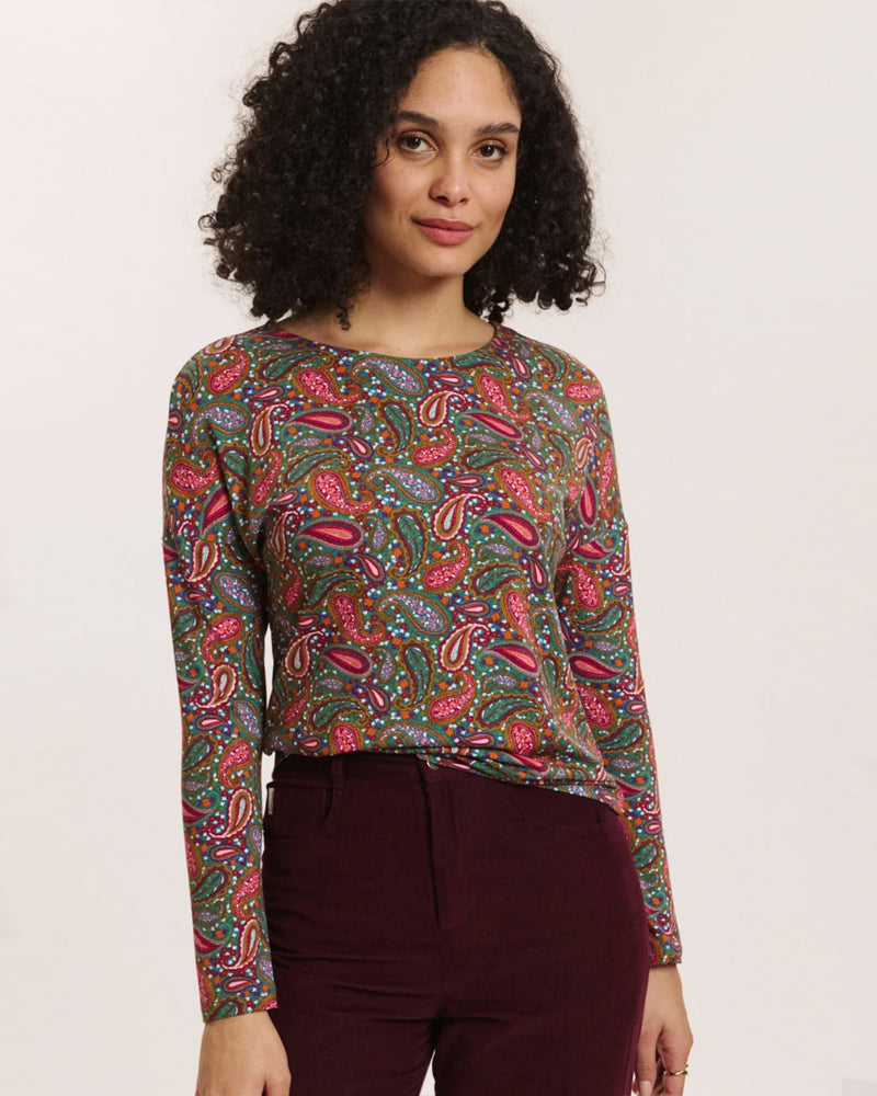 TRANQUILLO shirt met print FELICE PAISLEY van ecovero