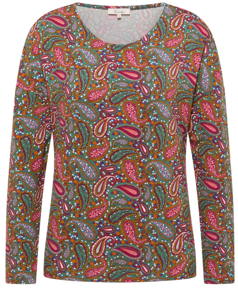TRANQUILLO shirt met print FELICE PAISLEY van ecovero