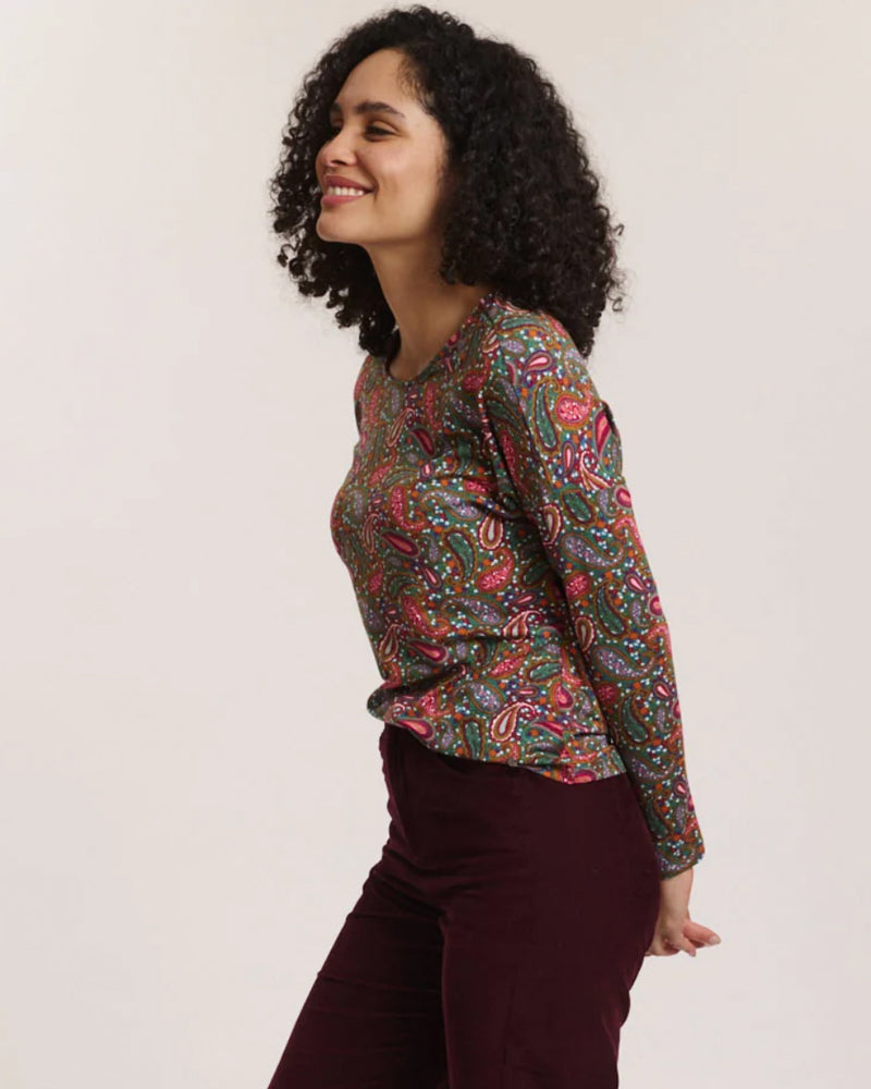 TRANQUILLO shirt met print FELICE PAISLEY van ecovero