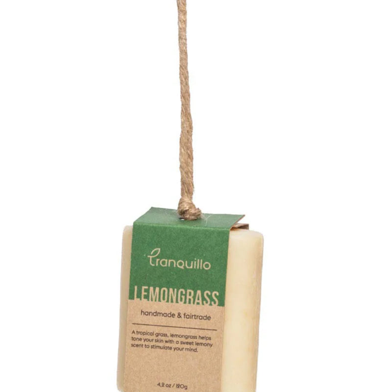 TRANQUILLO zeep aan koordje LEMONGRASS 120 gr ZERO WASTE