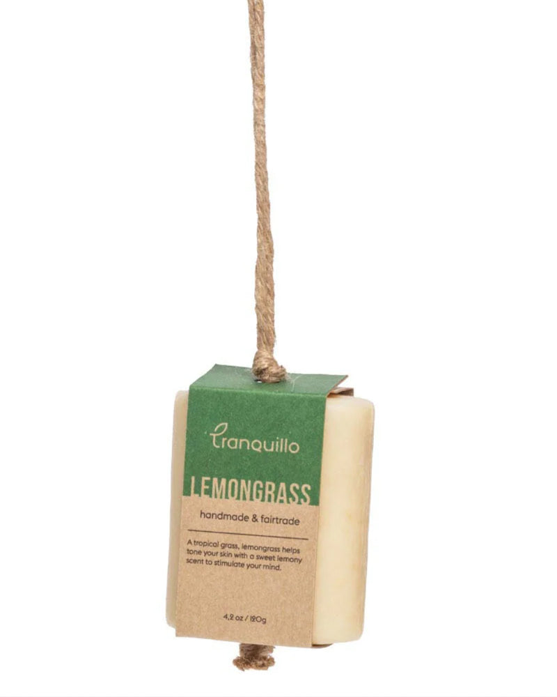 TRANQUILLO zeep aan koordje LEMONGRASS 120 gr ZERO WASTE