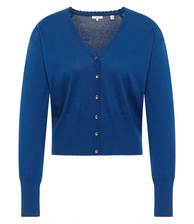TRANQUILLO v-hals vest LINA NAVY biologisch katoen