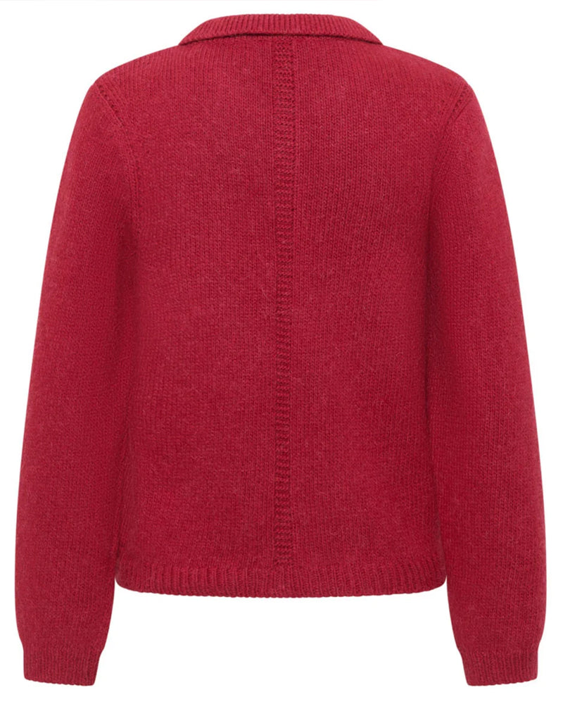 TRANQUILLO polo trui AUDRY RED biologisch katoen alpaca