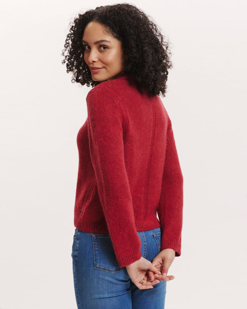 TRANQUILLO polo trui AUDRY RED biologisch katoen alpaca