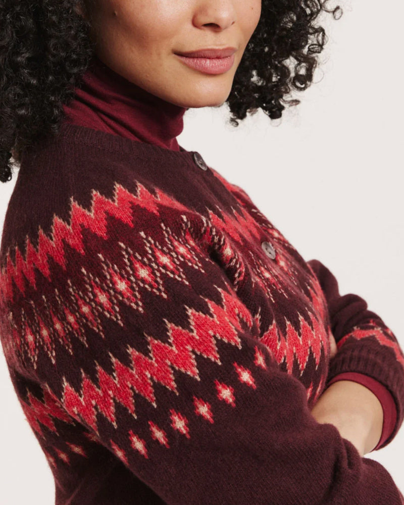 TRANQUILLO wollen vest LEONAH FAIRISLE 100% lamswol