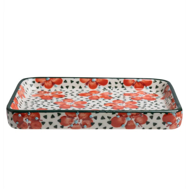TRANQUILLO Zeep schaaltje van keramiek  ORANGE FLOWER Handmade & Fairtrade