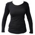 Engel Natur Wol zijde longsleeve dames ZWART wollen ondergoed