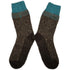 HIRSCH NATUR wollen sokken Noors IJSKRISTAL turquoise bruin 029 207