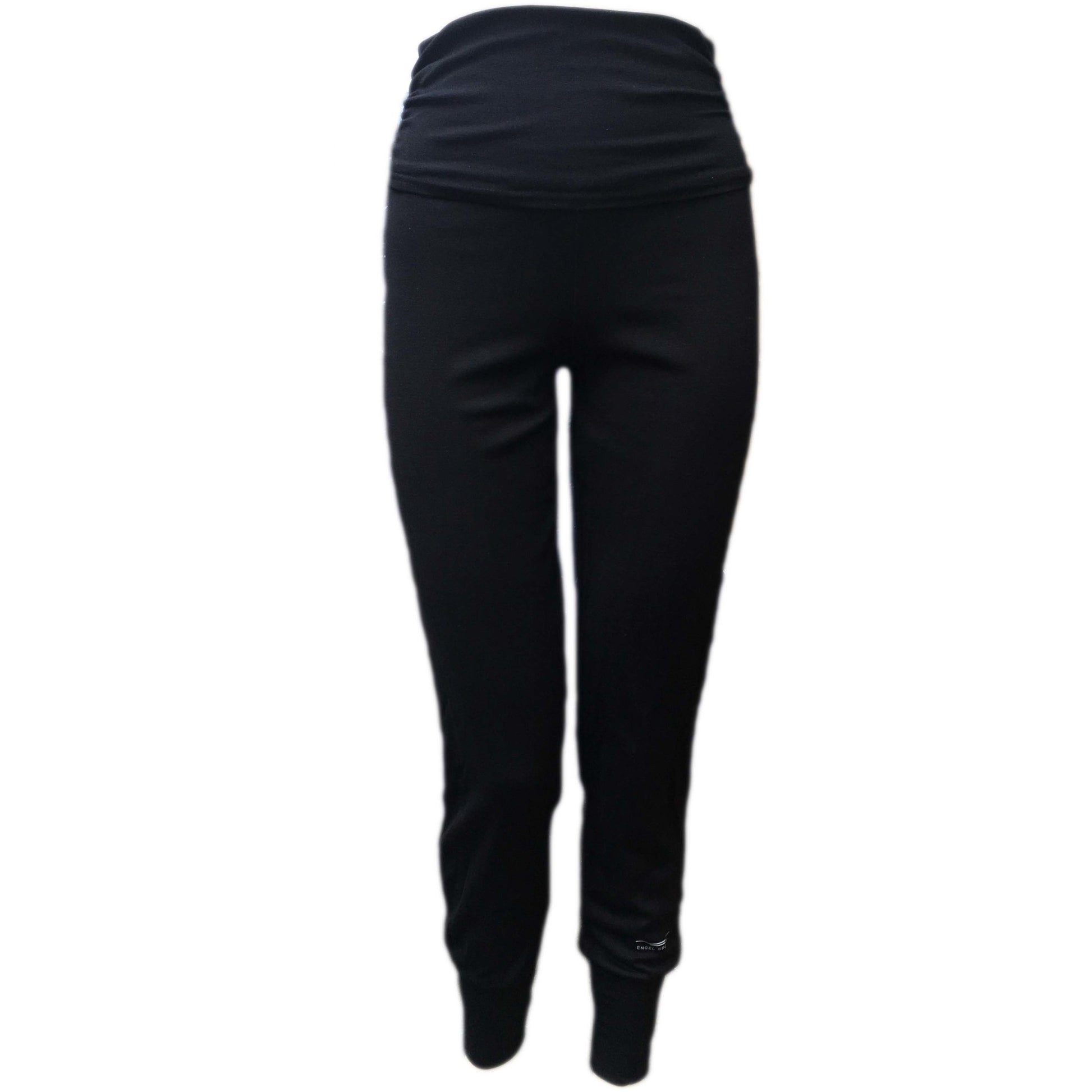 ENGEL NATUR Wol zijde yoga broek dames ZWART 240 gr/m2